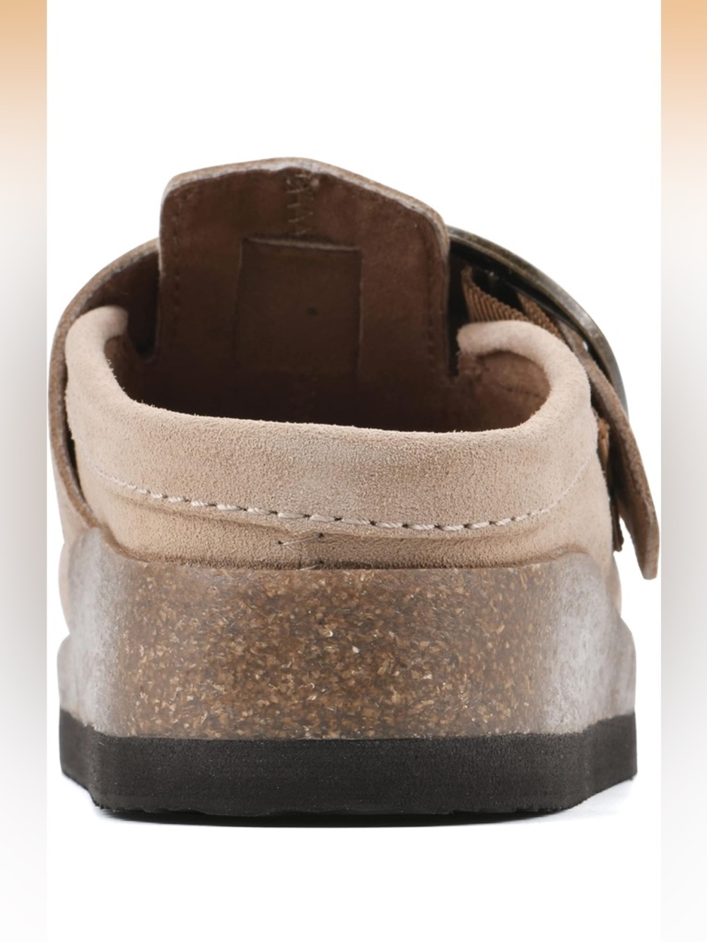 White Mountain Bueno Suede Footbeds Clog Mule Beach Wood Taupe Size 8 - Picture 5 of 13